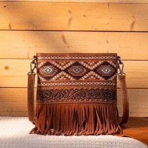Montana West Tooled/Embroidered Collection Concealed Carry Crossbody Handbag